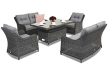 Rattan Gartenmöbel Toledo Apetito 6 Lift Garden Point Anthrazit