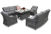 Rattan Gartenmöbel Toledo Apetito 8 Lift Garden Point Anthrazit