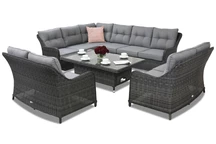Rattan Gartenmöbel Toledo Comida 9 Lift Garden Point Anthrazit