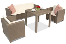 Rattan-Set Colorado Dallas Apetito 5 Cappuccino Bica