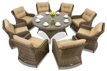 Techn Rattan Gartenmöbel Toledo Victoria 8 Garden Point braun