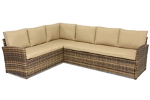 Technorattan-Ecksofa Monaco Garden Point braun