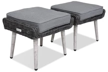 Technorattan-Hocker für die Terrasse Bilbao Garden Point Anthrazit - 2 Stück