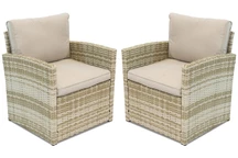 Technorattan Sessel Monaco Garden Point beige - 2er Set