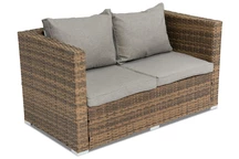Technorattan-Sofa für drei Personen Sofa Roma Garden Point braun
