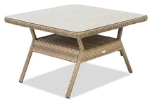 Technorattan-Tisch Toledo quadratisch Garden Point Cappuccino