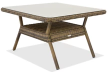 Technorattan-Tisch Toledo quadratisch Garden Point braun