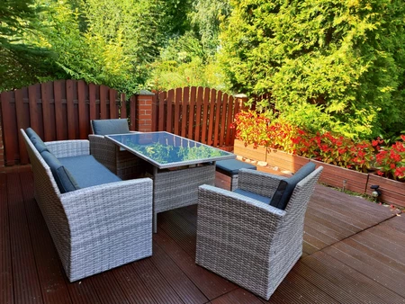 Polyrattan Gartenmöbel Marseille Garden Point grau