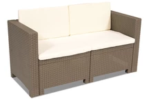 2-Sitzer-Sofa aus Technorattan Colorado Bica Cappuccino