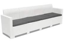 4-Sitzer-Technorattan-Sofa Nebrasca weißes Bica 