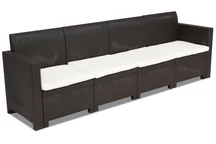 4-Sitzer-Technorattan-Sofa Nebraska braun Bica