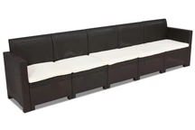 5-Sitzer-Technorattan-Sofa Nebraska braune Bica