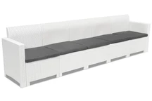 5-Sitzer-Technorattan-Sofa Nebraska weiß Bica