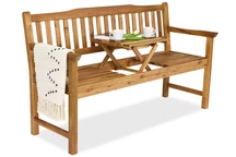 Eine Bank mit Tisch aus Akazienholz Jolo Garden Point