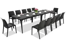 Elegantes Esstischgarnitur Oslo/Volga 12 Anthrazit Bica