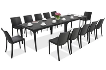 Essgarnitur für Garten Oslo / Perla 12 Anthrazit Bica