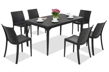 Essgarnitur für Garten Oslo / Perla 6 Anthrazit Bica