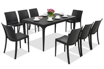 Essgarnitur für Garten Oslo / Perla 8 Anthrazit Bica