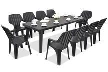 Gartenmöbel Bergen / Alta für 10 Personen Bica Anthrazit