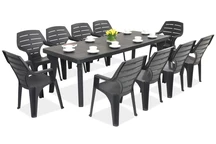Gartenmöbel Bergen / Marne für 10 Personen, Bica Anthrazit