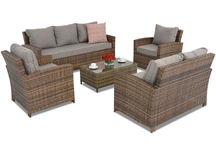 Gartenmöbel-Set Parma Coffee 7 braun Garden Point