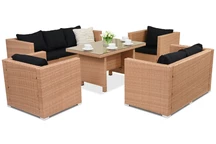 Gartenmöbel aus Rattan Roma Apetito 7 Garden Point Cappuccino