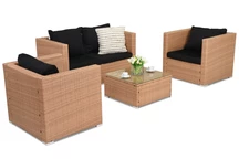 Gartenmöbel in Technorattan  4-Sitzersofa Roma Garden Point Honig