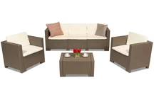 Gartenmöbelgarnitur Set Colorado Coffee 5 Cappuccino Bica