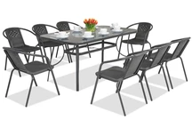 Metallgartenmöbel Modena/Bergamo für 8 Personen Garden Point anthrazit