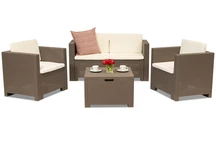 Moderne Technorattan-Möbel Colorado Coffee 4 BOX Cappuccino Bica