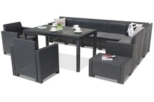 Möbel aus Technorattan Comida Max 9 Anthrazit Bica