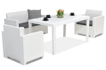 Möbel aus Technorattan Nebraska Apetito 4 White Bica