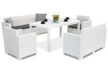 Möbel aus Technorattan Nebraska Apetito 7 White Bica