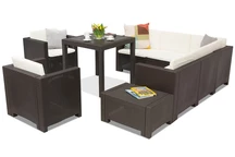 Polyrattan-Möbelset Colorado Dallas Comida 7 braun Bica