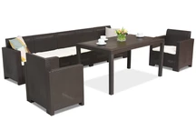 Rattanmöbel-Set Nebraska Apetito Max 7 braun Bica