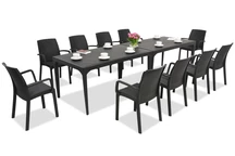 Stilvollee Esstischgarnitur Oslo / Indiana 10 Anthrazit Bica