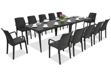 Stilvollee Esstischgarnitur Oslo / Indiana 12 Anthrazit Bica