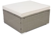 Technrattan Hocker Roma Garden Point hellgrau