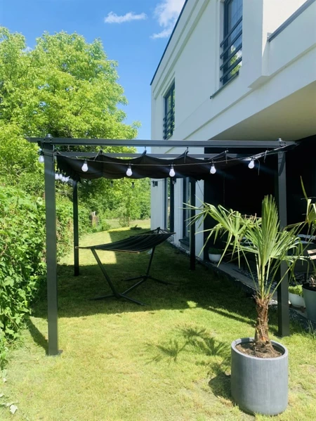 Gartenpavillon Barbados 3x4 m Anthrazit Garden Point
