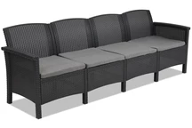 4-Sitzer-Sofa aus technischem Rattan Venezia 4 Anthrazit Bica
