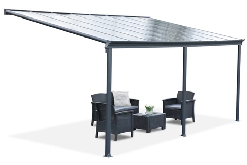 Alu-Terrassenüberdachung San Diego 4,9 x 2,9 CoverTech Anthrazit