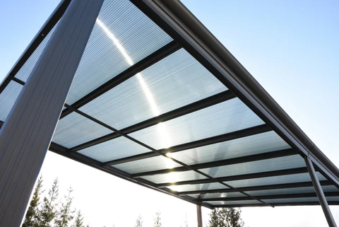 Alu-Terrassenüberdachung San Diego 4,9 x 2,9 CoverTech Anthrazit
