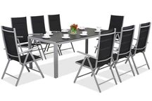 Aluminium Gartenmöbel mit einem großen Polywood Verona Tisch für 8 Personen Garden Point