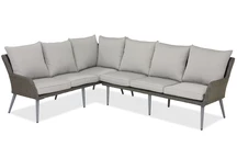 Bilbao Garden Point Technorattan-Terrassensofa grau