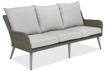 Bilbao Garden Point dreisitziges Technorattan-Terrassensofa grau
