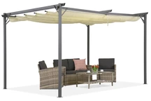 Cremefarbene Terrassenpergola La Palma 3x3 Garden Point