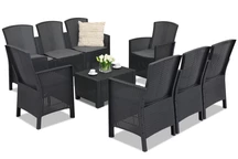 Eine Reihe von Möbeln aus technischem Rattan Lido Coffee 8 Anthrazit Bica