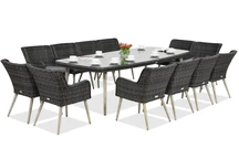 Eine exklusive Essgruppe mit großem Tisch Córdoba für 12 Personen Garden Point Anthrazit
