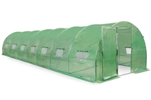 Folientunnel mit Metallrahmen 3x10m Garden Point grün mit Tür