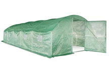 Folientunnel mit Metallrahmen 4x8m Garden Poin grün mit Tür